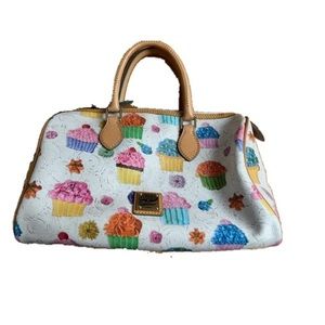 Limited Edition Dooney and Bourke satchel Cupcake pattern like new!